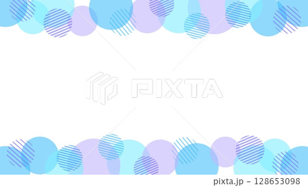 カラフルな水玉のキュートなフレーム 128653098