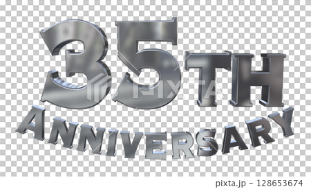 3DCG text "35th Anniversary/35th Anniversary Mark Sparkle" 128653674