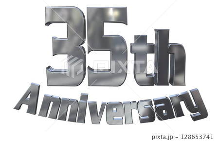 3DCG文字「35th Anniversary/35周年マークキラキラ」 3DCG文字「35th Anniversary/35周年マークキラキラ」 128653741
