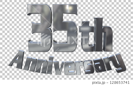3DCG文字「35th Anniversary/35周年マークキラキラ」 3DCG文字「35th Anniversary/35周年マークキラキラ」 128653741