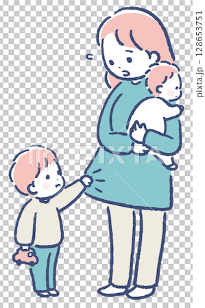 A mother who is having trouble with her older child's baby coming home A mother who is having trouble with her older child's baby coming home 128653751