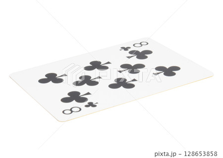 card gambling on white game luck eight clubs 128653858