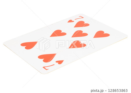 card gambling on white game luck seven hearts 128653863