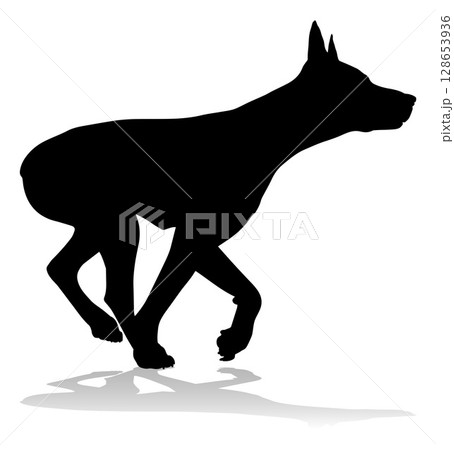 Dog Silhouette Pet Animal 128653936