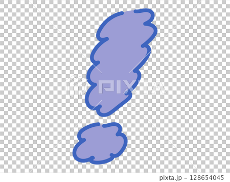 Pop and cute exclamation mark illustration 128654045