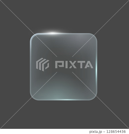 Glossy Transparent Glass Square Design Element Glossy Transparent Glass Square Design Element 128654436
