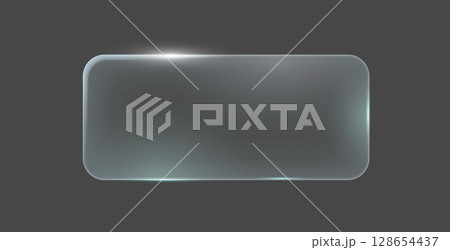Glossy Glass Button Icon with Rounded Corners Glossy Glass Button Icon with Rounded Corners 128654437