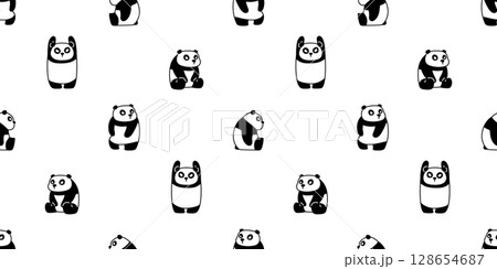 panda bear seamless pattern polar bear sitting vector cartoon doodle teddy tile background gift wrapping paper repeat wallpaper scarf isolated illustration design panda bear seamless pattern polar bear sitting vector cartoon doodle teddy tile background gift wrapping paper repeat wallpaper scarf isolated illustration design 128654687