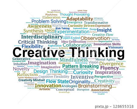 Creative Thinking Word Cloud. Keywords on...のイラスト素材 [128655318] - PIXTA