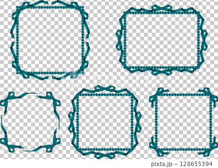 Ribbon, Beads F, m16 Blue Green 128655394