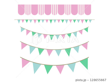 飲食店のオーニングテントとガーランド お洒落なお店の必須アイテムです 飲食店のオーニングテントとガーランド お洒落なお店の必須アイテムです 128655667