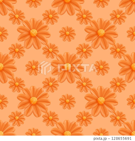 seamless pattern with yellow flowers 128655691