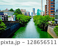 目黒の川のある風景 128656511
