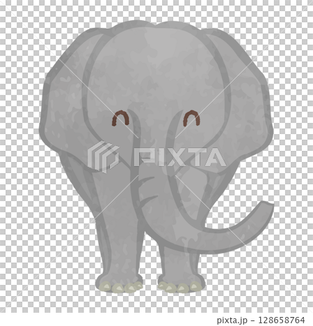 笑顔のかわいい象のイラスト 128658764