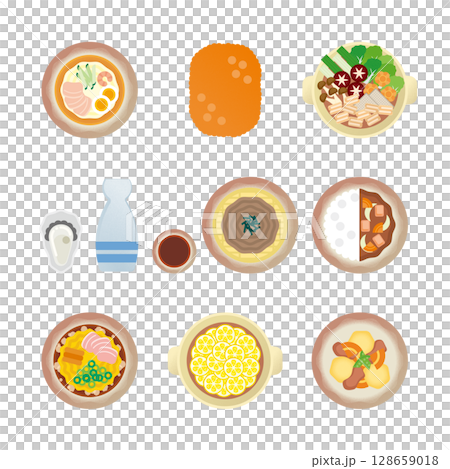 Hiroshima gourmet illustration set 128659018
