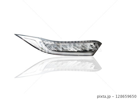 Car headlight system, led technology, new lighting technology with navigation and Look at the big way and open the automatic OA spare parts clipping part. 128659650