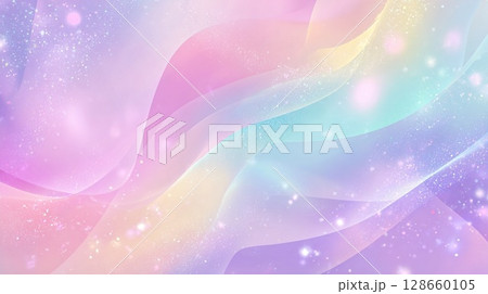カラフルなオーロラ光の背景 カラフルなオーロラ光の背景 128660105