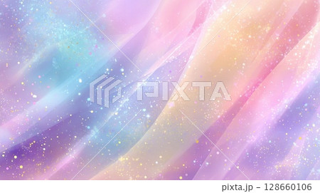 カラフルなオーロラ光の背景 カラフルなオーロラ光の背景 128660106
