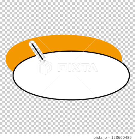 シンプルな吹き出しのイラスト 横長 楕円形 シンプルな吹き出しのイラスト 横長 楕円形 128660489