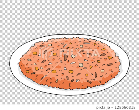 ケチャップチャーハンのイラスト 128660818