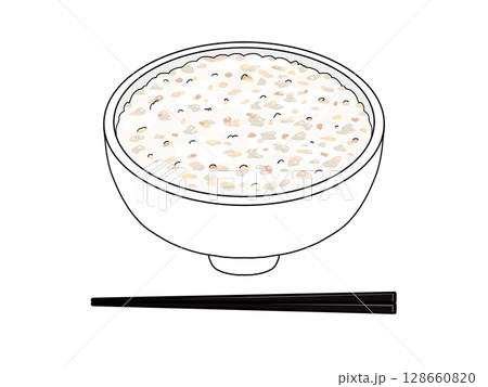 玄米ご飯のイラスト 128660820