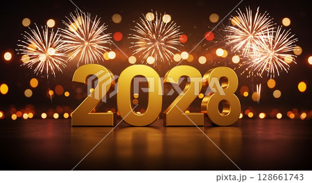 happy new year new year on fireworks happy new year new year on fireworks 128661743