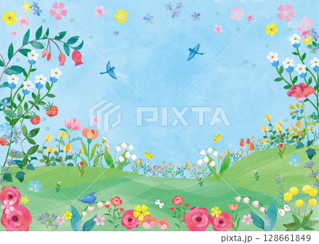 花の背景イラスト 128661849
