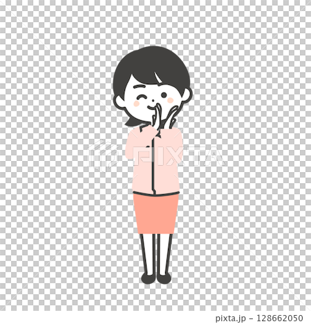 圖:一位三頭女子身穿工作服,外面套著西裝,一邊鼓掌一邊眨眼 圖:一位三頭女子身穿工作服,外面套著西裝,一邊鼓掌一邊眨眼 128662050