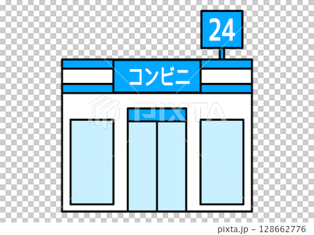 シンプルなコンビニのアイコン 128662776