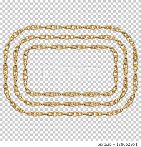 golden chain isolated on white background golden chain isolated on white background 128662951