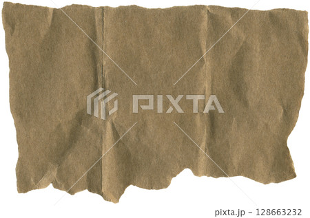 Kraft paper ripped piece for background, vintage album decoration, collages, scrapbooking, DIY projects 128663232
