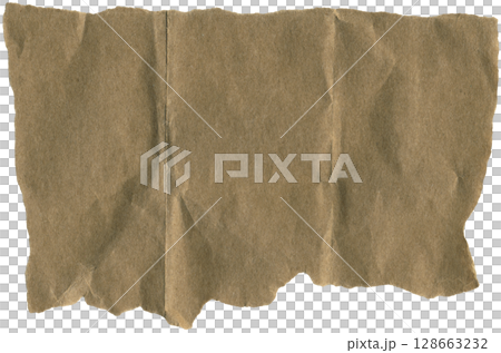 Kraft paper ripped piece for background, vintage album decoration, collages, scrapbooking, DIY projects 128663232