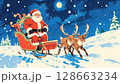 トナカイとサンタクロース 128663234