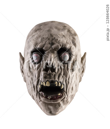 Zombie head isolated on white background with clipping path Zombie head isolated on white background with clipping path 128664026