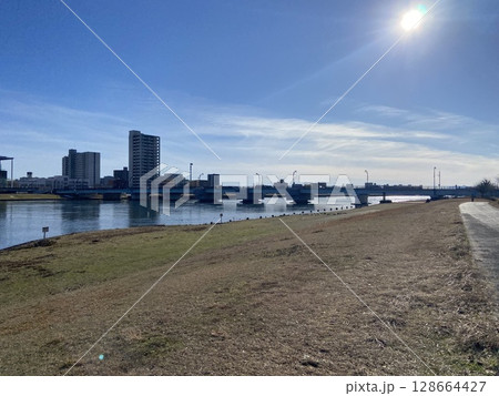 新潟市 萬代橋 新潟市 萬代橋 128664427