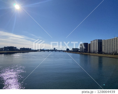 新潟市 萬代橋 新潟市 萬代橋 128664439