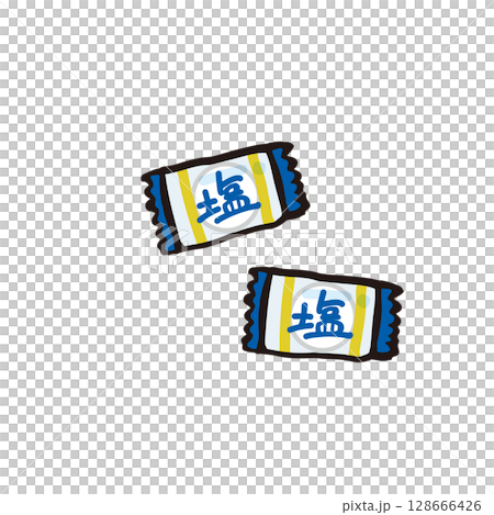 Hand drawn illustration of salt tablets Hand drawn illustration of salt tablets 128666426