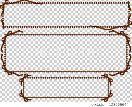 Ribbon, beads F3, m18 brown 128666644