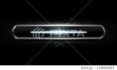 Futuristic Digital Display with Glitch Effects Futuristic Digital Display with Glitch Effects 128666883