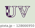 Stylized UV Coordinate Typography with Checker and Pixel Patterns for 3D Texturing Concepts 128666950