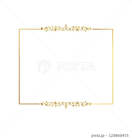 Golden warm gold border frame free vector illustration 128668455