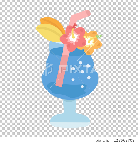 トロピカルジュース　イラスト 128668708