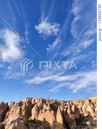 beautiful mountain scenery in the city Cappadocia in Turkey beautiful mountain scenery in the city Cappadocia in Turkey 128668736