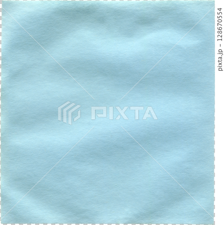 Blue scrapbook wrinkled uneven paper for backgrounds. Old light blue sheet for scrapbooking, packaging, gift wrapping, creative crafting projects 128670554