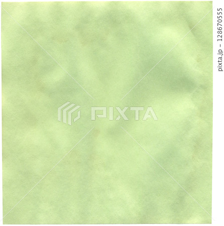 Green crumpled torn paper scrap for used as background or backdrop. Realistic paper piece for scrapbooking, paper collage making 128670555