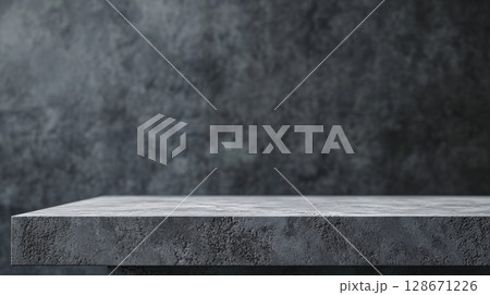 Concrete Tabletop Mockup for Product Display. 128671226