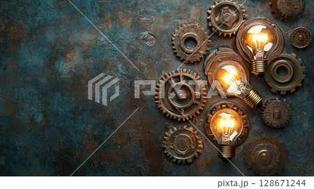 Glowing Ideas  Industrial Gears. 128671244
