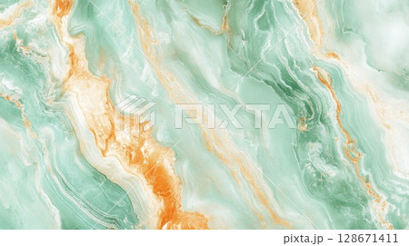 Serene Green Onyx Marble Texture. 128671411