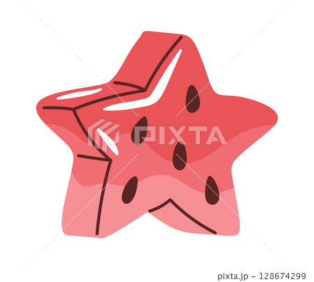 Star shaped watermelon snack design Star shaped watermelon snack design 128674299