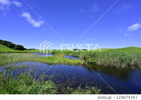 曽爾高原 美しい夏のグリーンカーペット 曽爾高原 美しい夏のグリーンカーペット 128674361